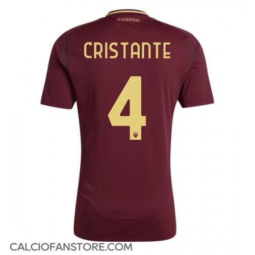 Maglia Calcio AS Roma Bryan Cristante #4 Prima Divisa 2024-25 Manica Corta